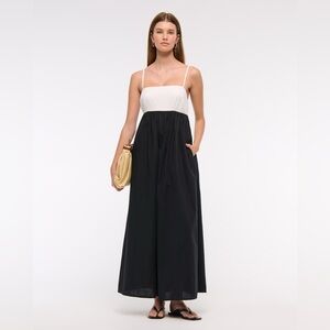 NWT A&F Tie-Back Babydoll Maxi Dress